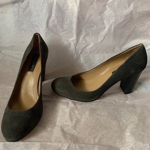 Classic Grey Suede Ann Taylor Pumps